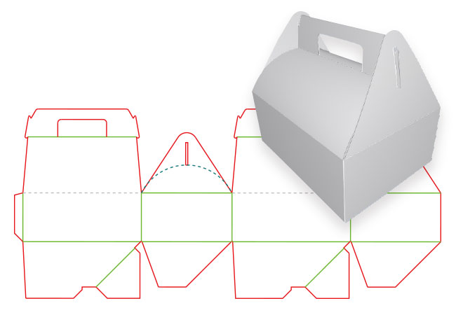 ケーキ箱・展開図