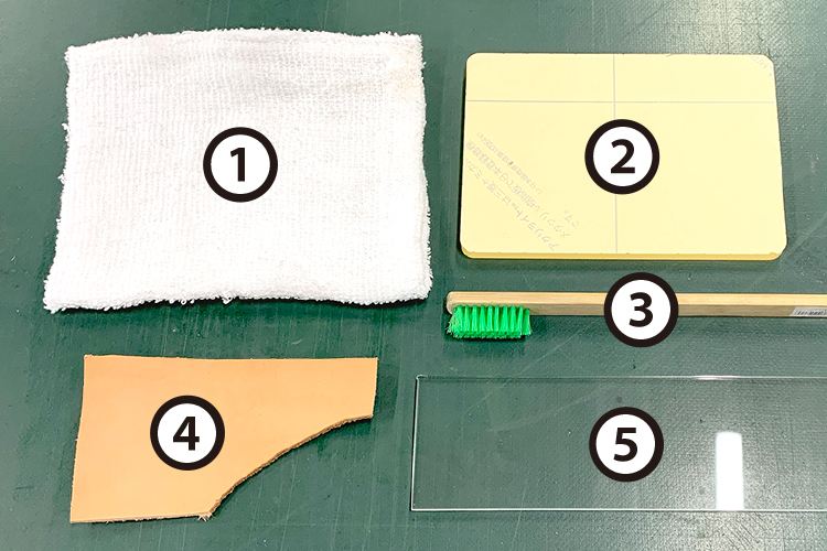 アクリルでつくる革の押し型：制作するための準備物