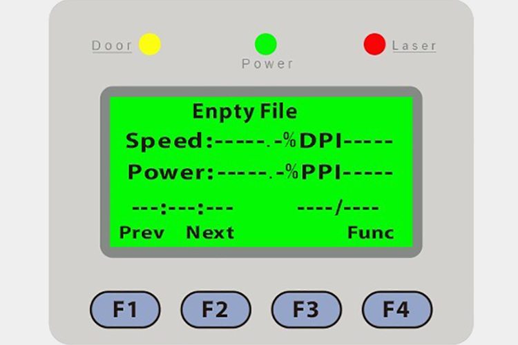 レーザーカッター（レーザー加工機）に設定したbit数が32bit・64bitに適したUSB設定が行われていたら、待機画面まで戻してください。