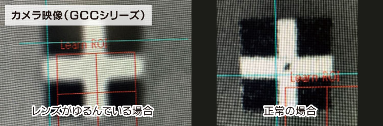 カメラレンズのゆるみによるカメラ映像比較（GCCシリーズ）｜CCDカメラのメンテナンス方法｜レーザーメンテナンス講座