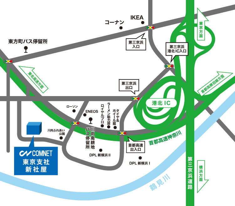 東京支社のアクセスマップ