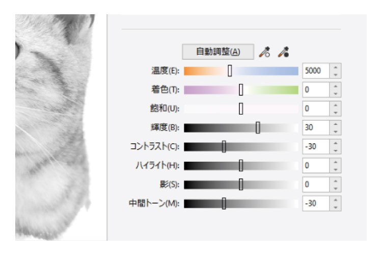 ③画像を調整する｜【MDFのレーザー加工】写真彫刻の品質をアップさせる方法（CorelDRAW）｜レーザー加工道場