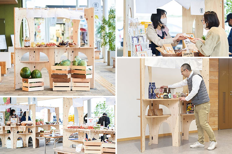 組立式屋台「Patto（パッと）」その名の通り、パッと屋台が組み立てられる、持ち運びができる什器｜老津木工有限会社様｜レーザー加工機・レーザーカッターの導入事例
