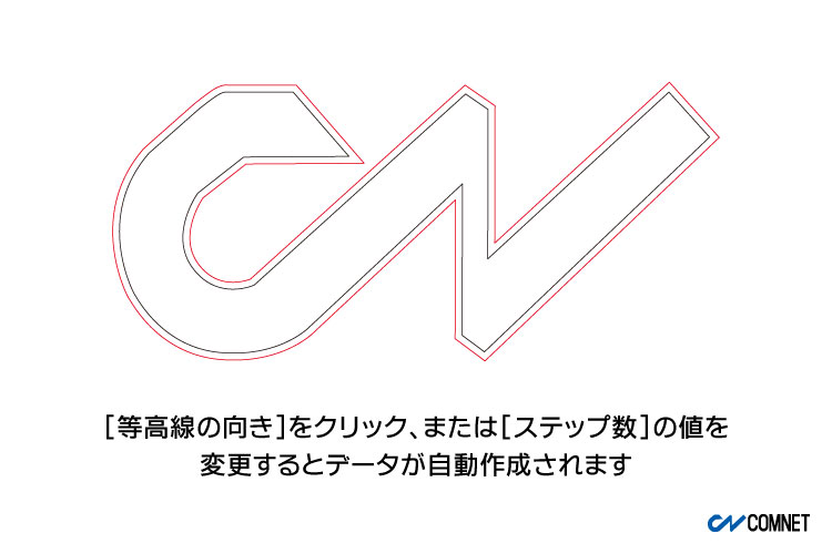 ③等高線を作成する｜カットデータへのオフセットの設定方法（CorelDRAW 活用術）｜レーザー加工道場